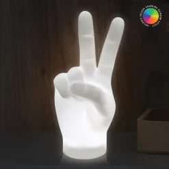 Ditverzinjeniet Kantoor|Peace handteken lamp