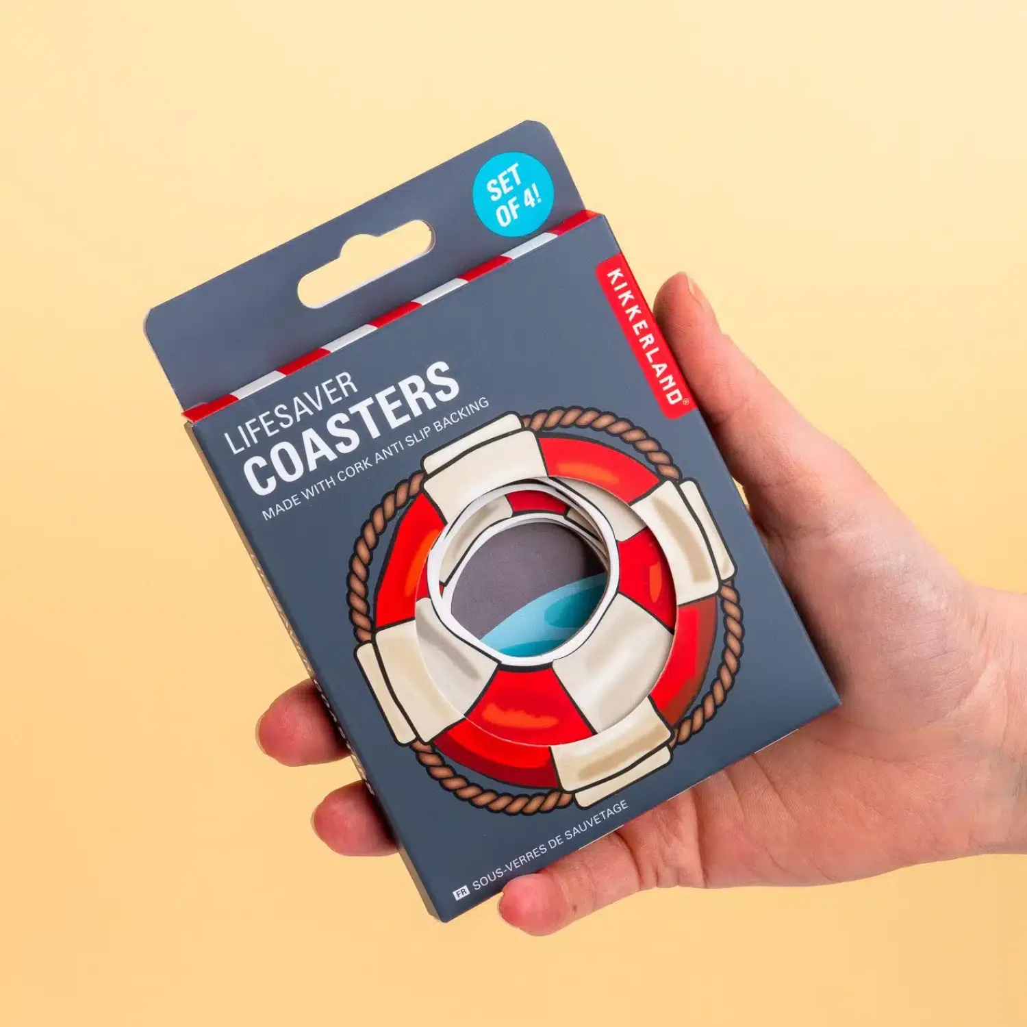 Ditverzinjeniet Onderzetters|Reddingsboei onderzetters (set van 4)