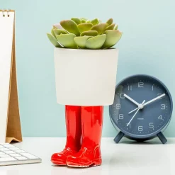 Ditverzinjeniet Bloempotten|Regenlaarzen bloempot