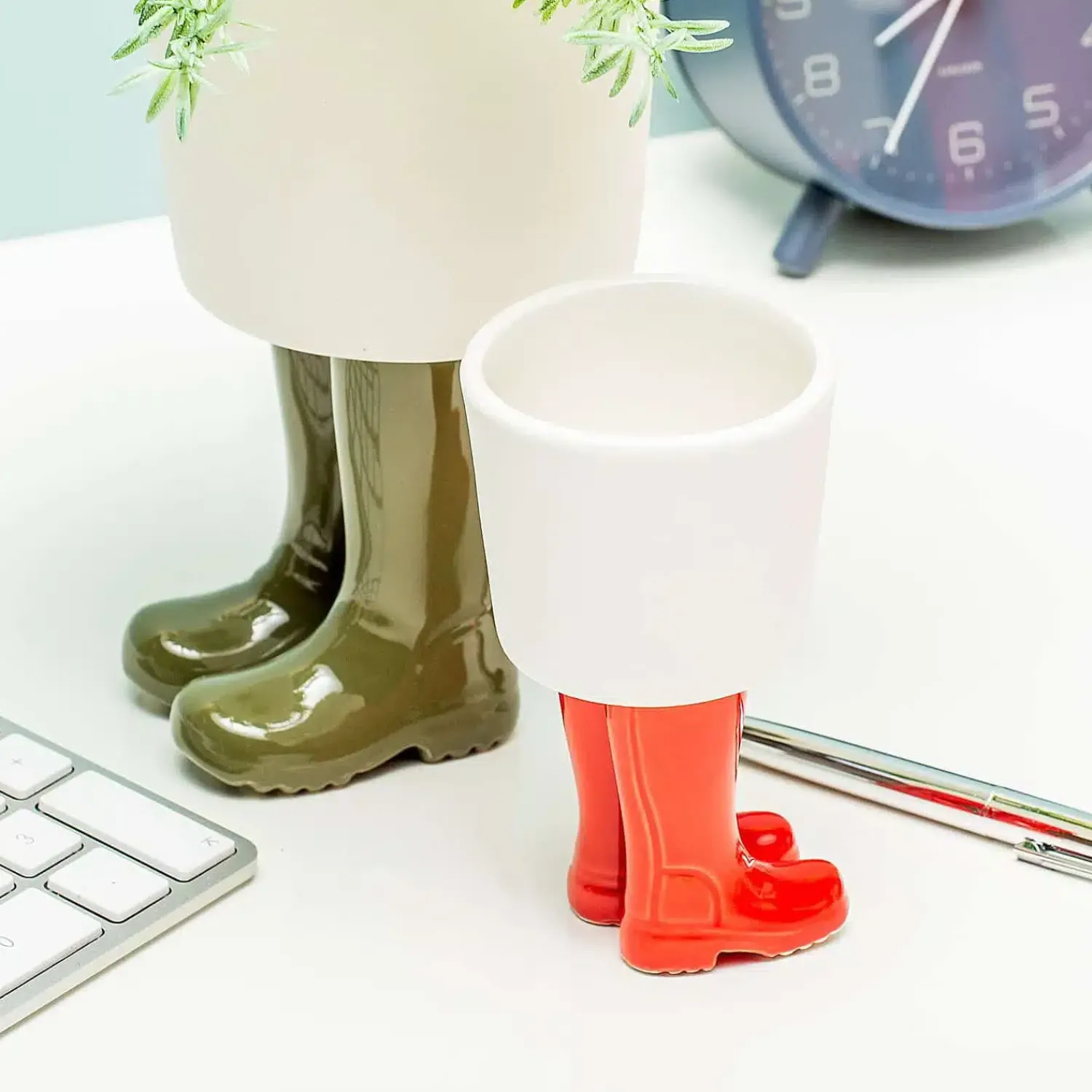 Ditverzinjeniet Bloempotten|Regenlaarzen bloempot