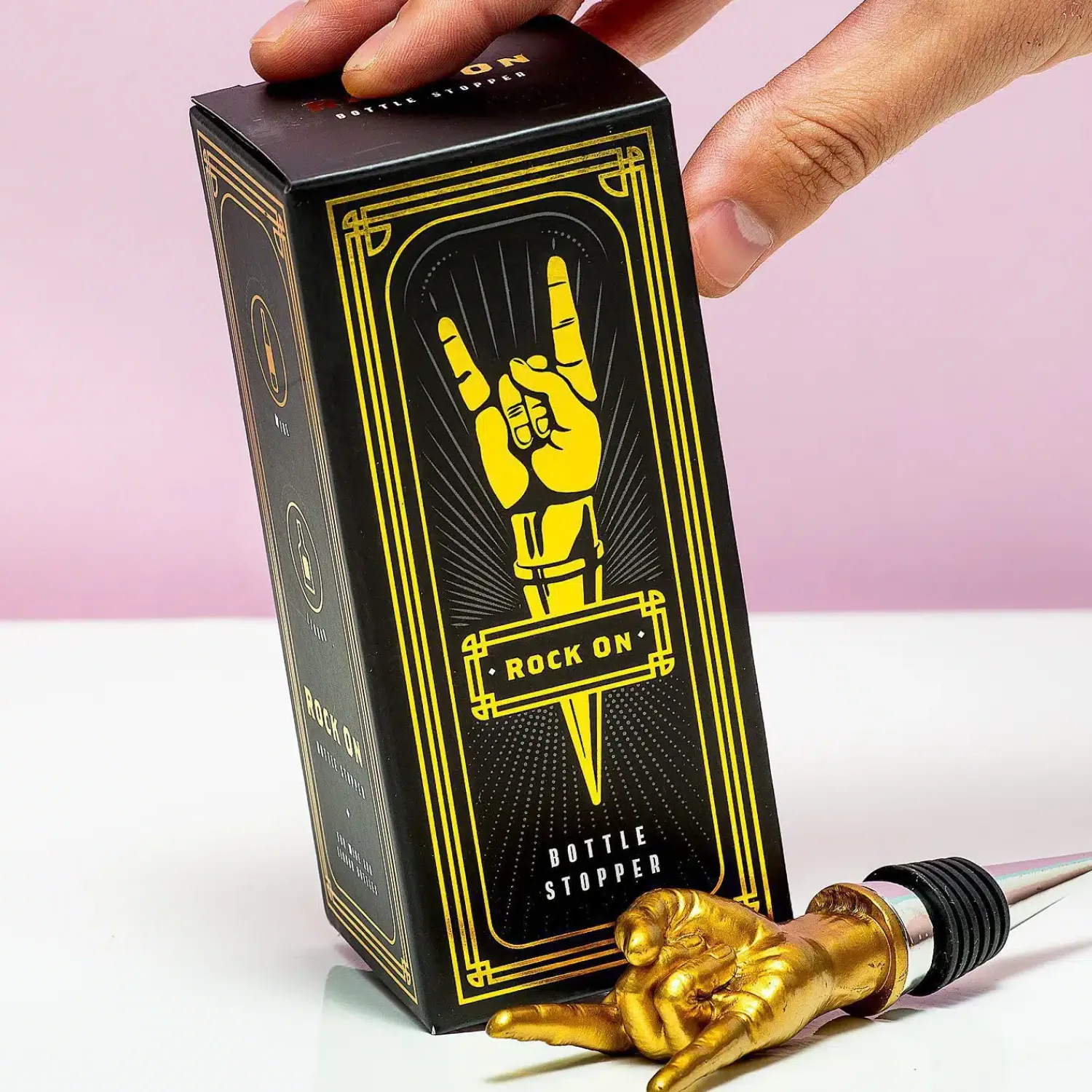 Ditverzinjeniet Borrelen|Rock On wijnstopper