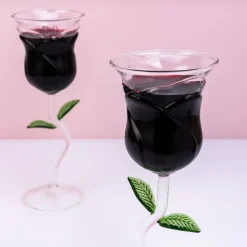 Ditverzinjeniet Mokken & Glazen|Roos wijnglas (set van 2)