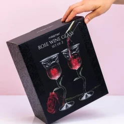 Ditverzinjeniet Mokken & Glazen|Roos wijnglas (set van 2)