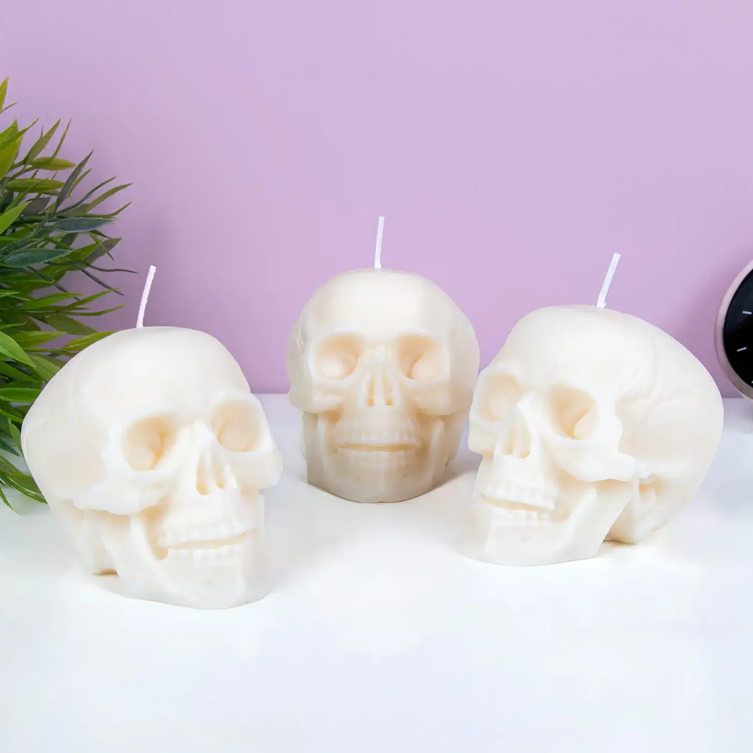 Ditverzinjeniet Kaarsen En Kandelaars|Schedel kaarsen (set van 3)
