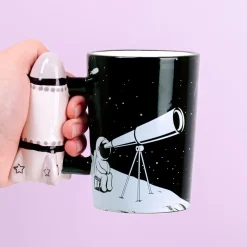 Ditverzinjeniet Mokken & Glazen|Space mok met raket oor