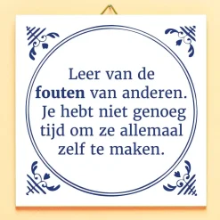 Ditverzinjeniet Tegeltjes|Tegeltje Leer van de fouten van anderen