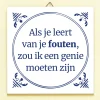 Ditverzinjeniet Tegeltjes|Tegeltje Leren van je fouten
