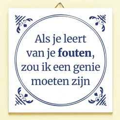 Ditverzinjeniet Tegeltjes|Tegeltje Leren van je fouten