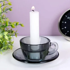 Ditverzinjeniet Kaarsen En Kandelaars|Theekop waxinelichthouder