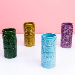 Ditverzinjeniet Tropisch|Mokken & Glazen|Tiki bekers (set van 4)