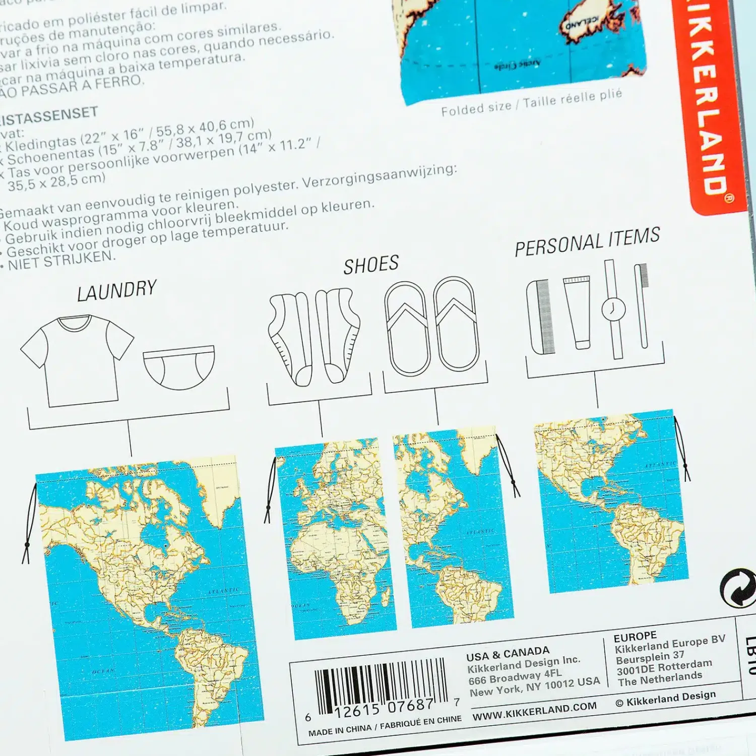 Ditverzinjeniet Reizen|Travel waszak (set van 4)