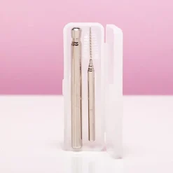 Ditverzinjeniet Reizen|Duurzaam|Uitschuifbaar rvs rietje in reisverpakking