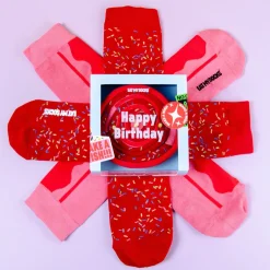 Ditverzinjeniet Sokken|Verjaardagstaart sokken (set van 2)