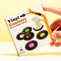 Ditverzinjeniet Retro|Muziek|Vinyl onderzetters (set van 6)