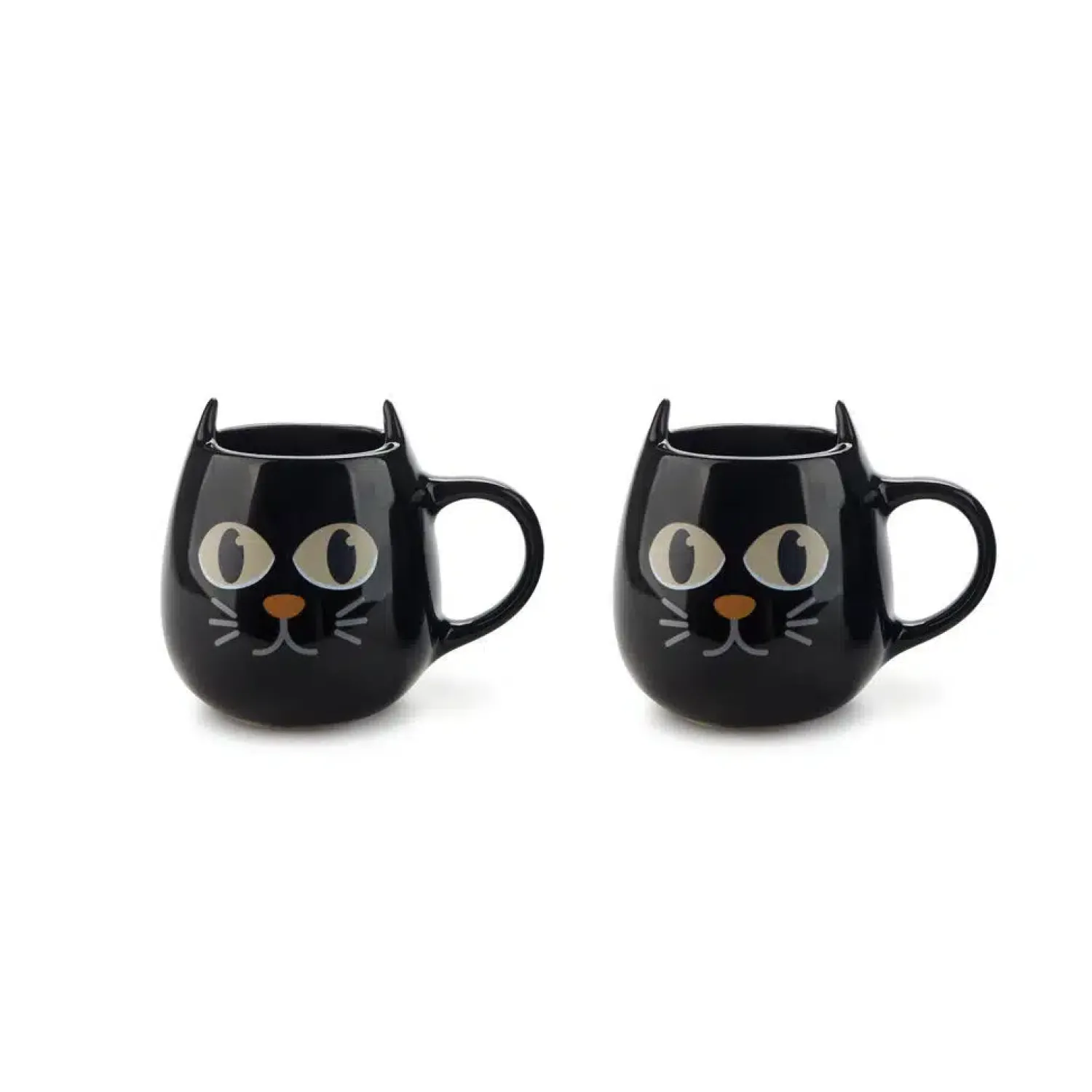 Ditverzinjeniet Mokken & Glazen|Warmtegevoelige kat mokken (set van 2)