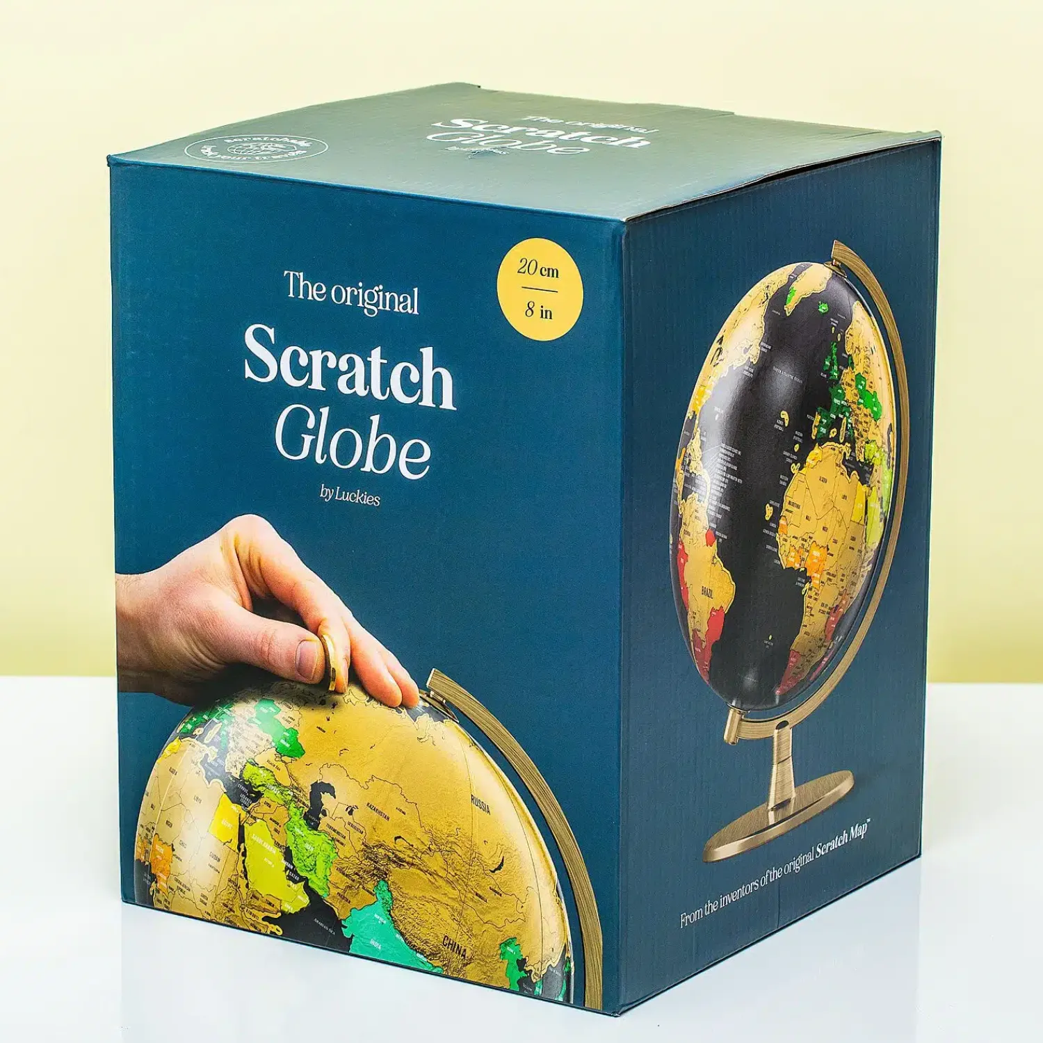 Ditverzinjeniet Reizen|Wereldbol met krasfolie