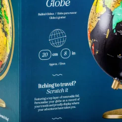 Ditverzinjeniet Reizen|Wereldbol met krasfolie