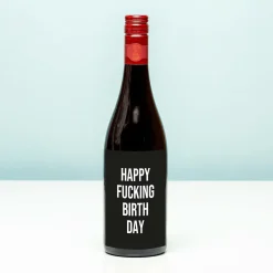 Ditverzinjeniet Wijnflessen|Borrelen|Wijnfles Happy fucking birthday