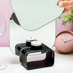 Ditverzinjeniet Kaarsen En Kandelaars|Zwarte infinity waxinelichthouder